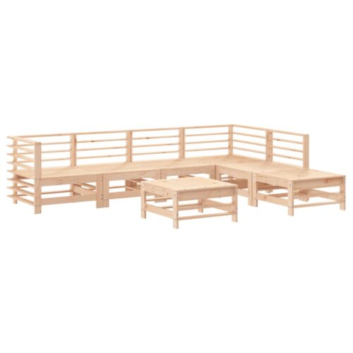 7-Piece Garden Lounge Set with Cushions Wood Timber Outdoor Patio Furniture - Image 3