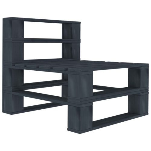 7-Piece Garden Pallet Lounge Set Wood Grey Outdoor Patio Furniture - Image 4