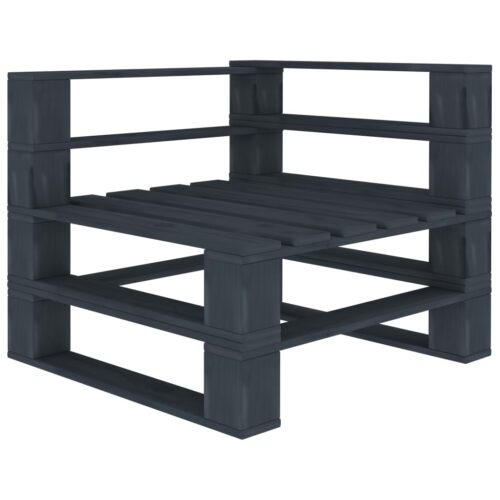 7-Piece Garden Pallet Lounge Set Wood Grey Outdoor Patio Furniture - Image 8