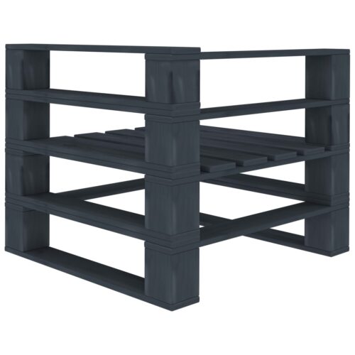 7-Piece Garden Pallet Lounge Set Wood Grey Outdoor Patio Furniture - Image 9