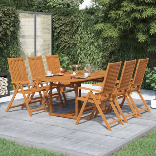 7-Piece Outdoor Dining Set Acacia Wood Timber Outdoor Patio Furniture - Image 2