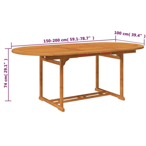 7-Piece Outdoor Dining Set Acacia Wood Timber Outdoor Patio Furniture - Image 9