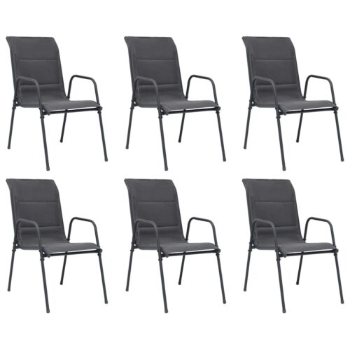 7-Piece Outdoor Dining Set Steel Anthracite - Image 3