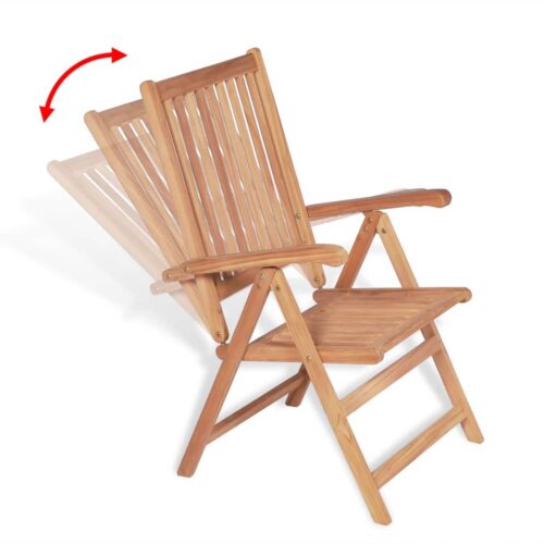 7-Piece Outdoor Dining Set with Folding Chairs Acacia Wood Timber Outdoor Patio Furniture - Image 10