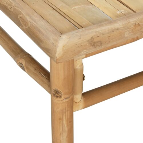 8-Piece Garden Lounge Set with Light Grey Cushions Bamboo - Image 10