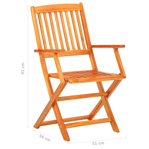 9-Piece Folding Outdoor Dining Set Acacia Wood Timber Outdoor Patio Furniture - Image 7