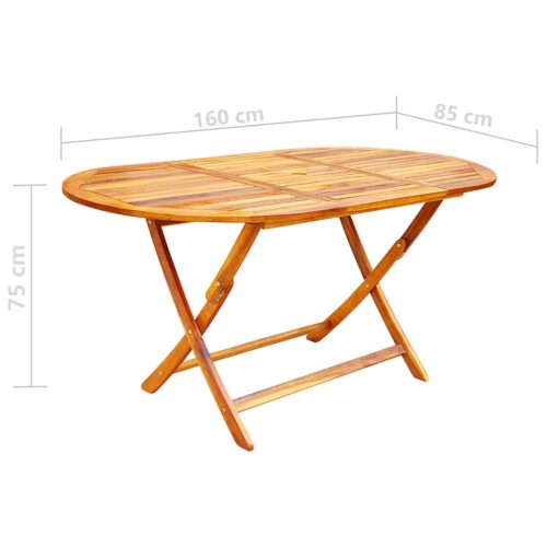 9-Piece Folding Outdoor Dining Set Acacia Wood Timber Outdoor Patio Furniture - Image 8