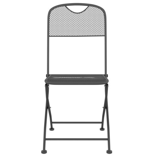 9-Piece Garden Dining Set Anthracite Metal Mesh Outdoor Patio Furniture - Image 5