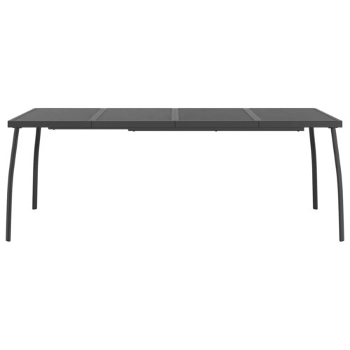 9-Piece Garden Dining Set Anthracite Metal Mesh Outdoor Patio Furniture - Image 7