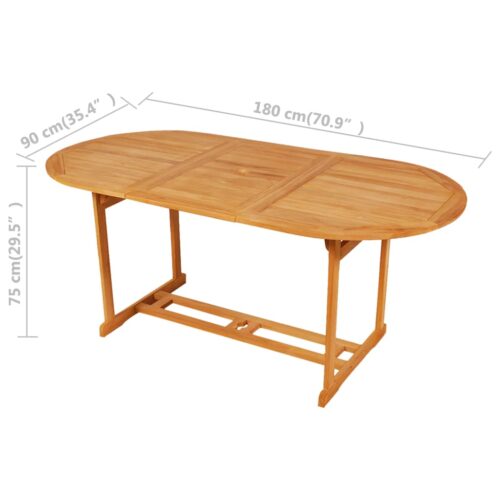 9-Piece Garden Dining Set Acacia Wood Timber Outdoor Patio Furniture - Image 9