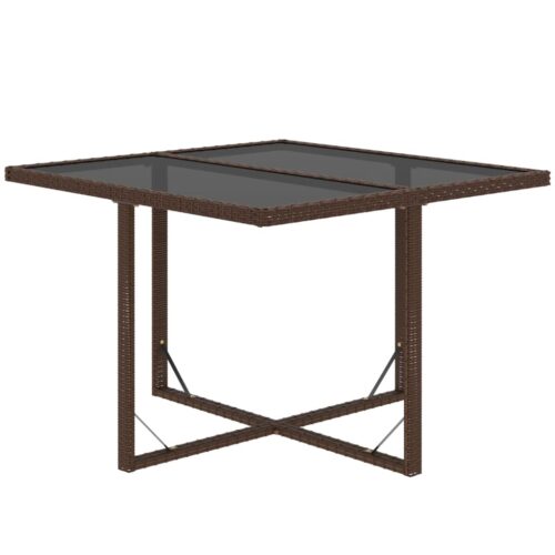 9-Piece Garden Dining Set with Cushions Poly Rattan Wicker Outdoor Patio Furniture Brown - Image 6