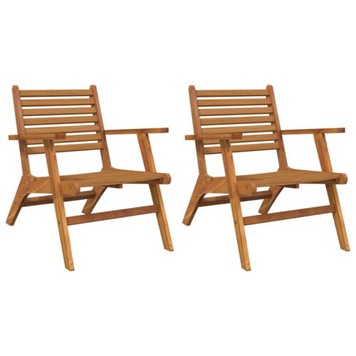 Garden Chairs 2pcs Wood Timber Outdoor Patio Furniture Acacia