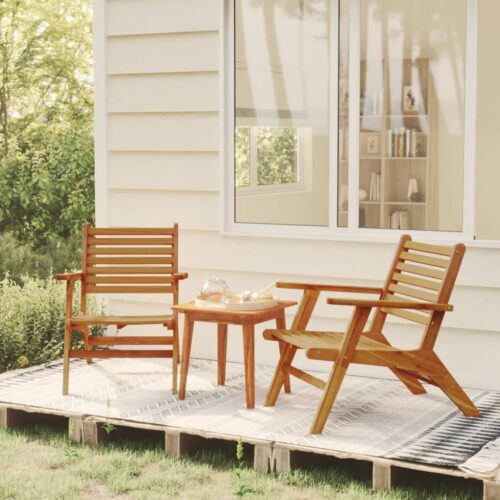 Garden Chairs 2pcs Wood Timber Outdoor Patio Furniture Acacia - Image 2
