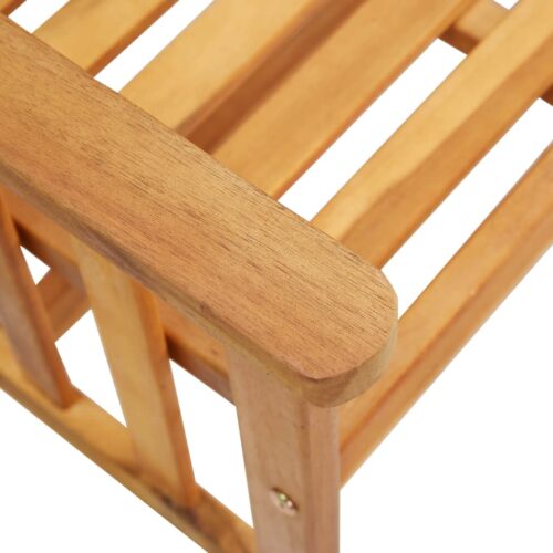 Garden Chairs with Tea Table 159x61x92cm Acacia Wood Timber Outdoor Patio Furniture - Image 5