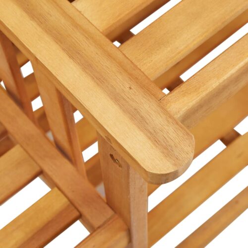 Garden Chairs with Tea Table 159x61x92cm Acacia Wood Timber Outdoor Patio Furniture - Image 6