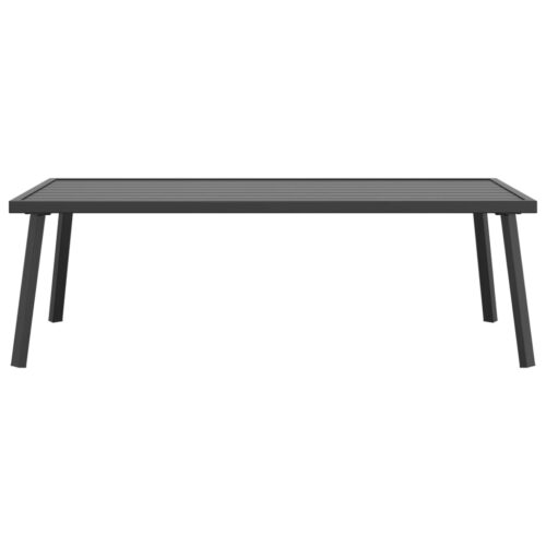 Outdoor Coffee Table Garden Patio Side Bistro Furniture Anthracite Steel - Image 3