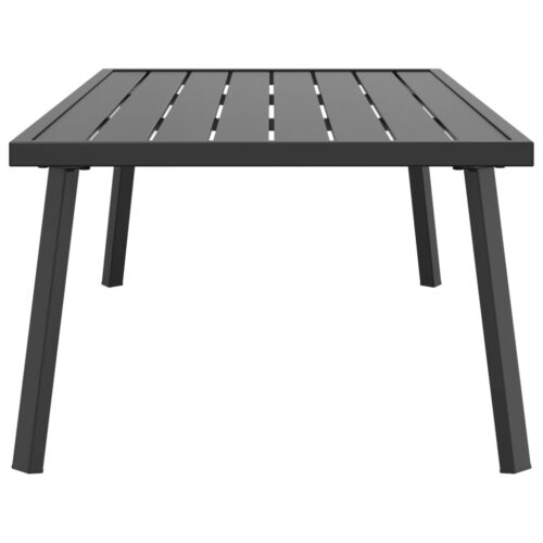 Outdoor Coffee Table Garden Patio Side Bistro Furniture Anthracite Steel - Image 4