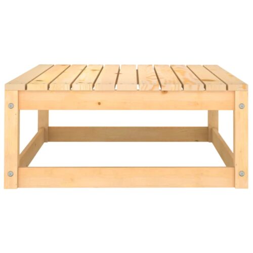 70x70x30cm Pine Wood Outdoor Footstool Garden Patio Bench Ottoman Chair Seat - Image 3