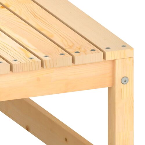 70x70x30cm Pine Wood Outdoor Footstool Garden Patio Bench Ottoman Chair Seat - Image 5