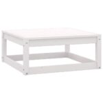 70x70x30cm White Pine Wood Outdoor Footstool Garden Patio Bench Ottoman Chair Seat