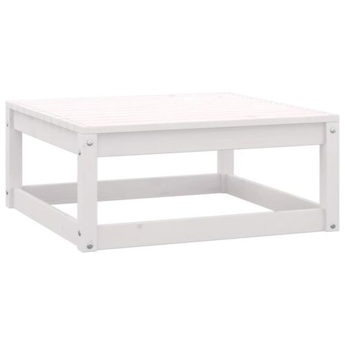 70x70x30cm White Pine Wood Outdoor Footstool Garden Patio Bench Ottoman Chair Seat