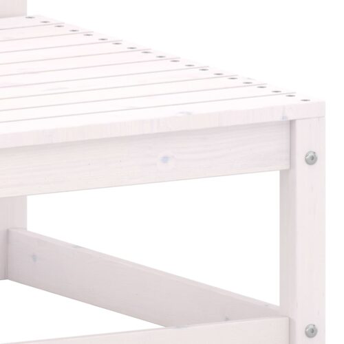 70x70x30cm White Pine Wood Outdoor Footstool Garden Patio Bench Ottoman Chair Seat - Image 5