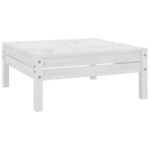 White Pine Wood Outdoor Footstool Garden Patio Bench Ottoman Stool Chair Seat