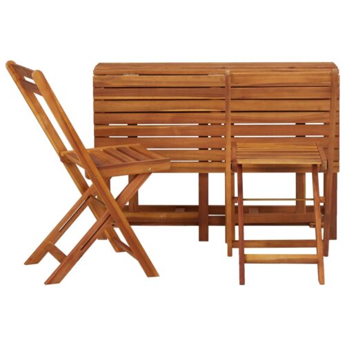 Garden Planter Table Bistro Dining Chairs Acacia Wood Timber Outdoor Patio Furniture Set - Image 6