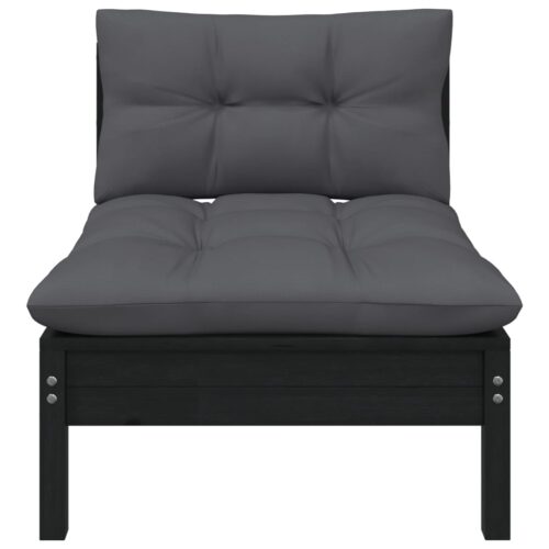 7-Piece Garden Lounge Set with Cushions Pine Wood Outdoor Patio Furniture - Image 3