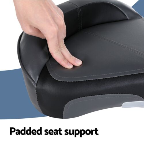 Seamanship Stand Up Lean Boat Seats Casting Fishing Seat Swivel 8cm Padding Grey - Image 6