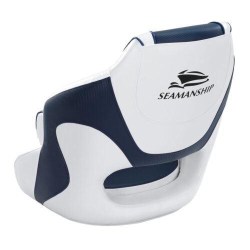 Seamanship Captain Bucket Boat Seats Flip Up Bolster Swivel 15cm Padding Blue - Image 4