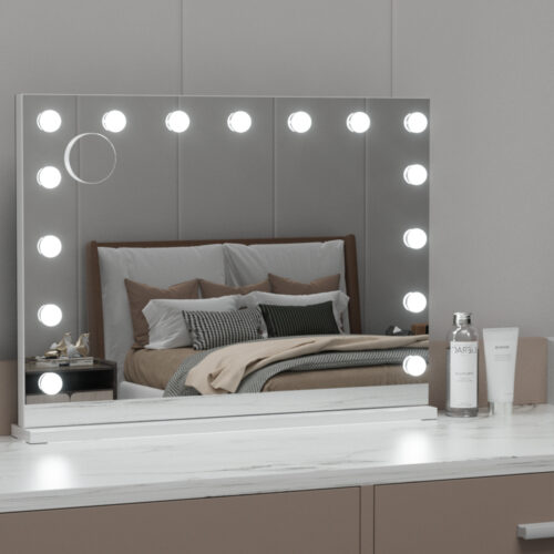 Embellir Bluetooth Makeup Mirror 80x58cm Hollywood Vanity with LED Light Wall - Image 7