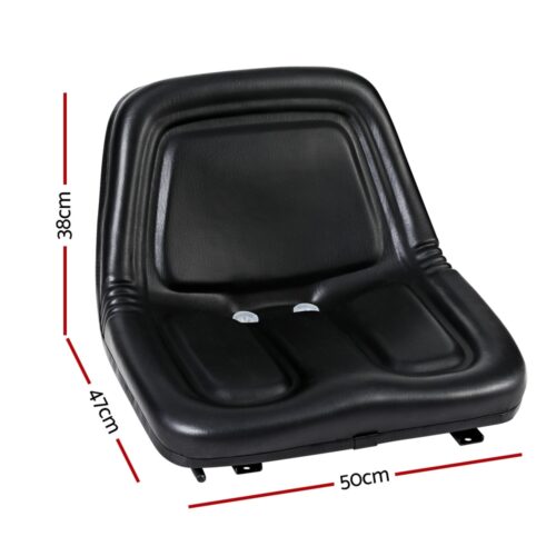 Giantz Tractor Seat Forklift Excavator Universal Backrest Truck Chair PU Leather - Image 2