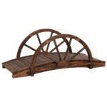 Garden Bridge with Half-wheel 99x50x38cm Solid Wood Fir