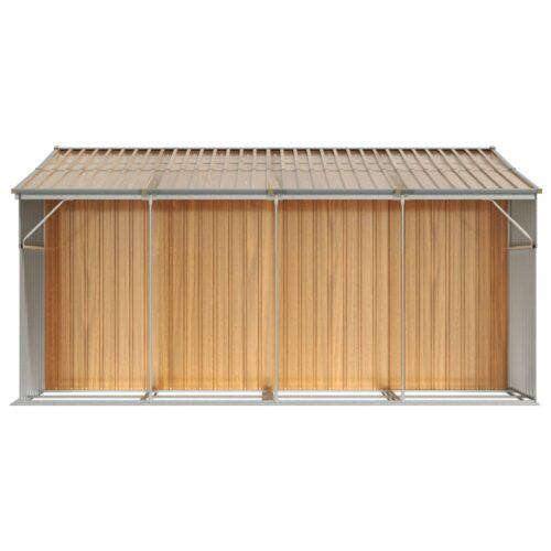 Garden Shed Outdoor Storage Tool Workshop Sheds Light Brown 277x365.5x179cm - Image 6