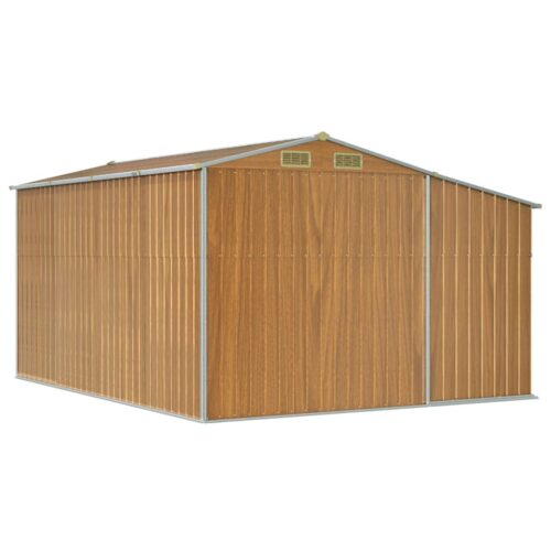 Garden Shed Outdoor Storage Tool Workshop Sheds Light Brown 277x365.5x179cm - Image 7