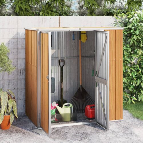 Garden Shed Outdoor Storage Tool Workshop Sheds 161x89x161cm Galvanised Steel - Image 2