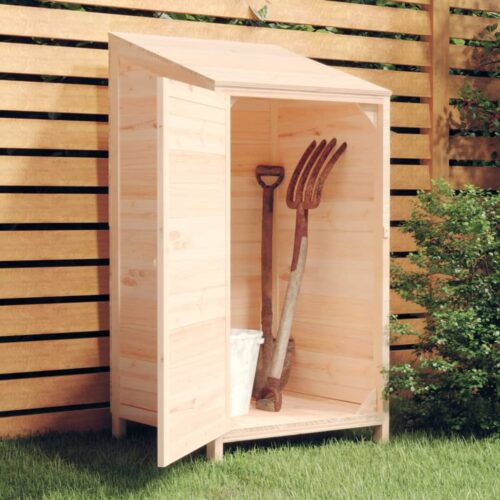 Garden Shed 55x52x112cm Solid Wood Fir - Image 2