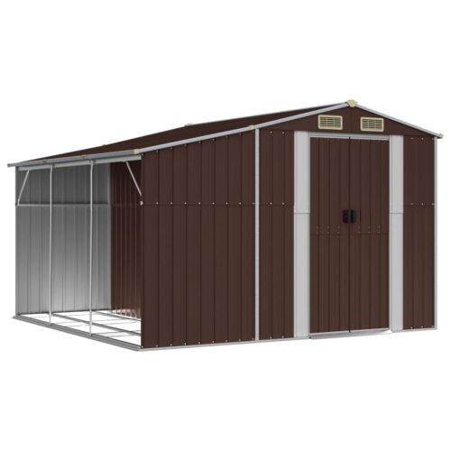 Garden Shed Outdoor Storage Tool Workshop Sheds 277x279x179cm Galvanised Steel
