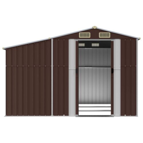 Garden Shed Outdoor Storage Tool Workshop Sheds 277x279x179cm Galvanised Steel - Image 5