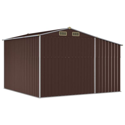 Garden Shed Outdoor Storage Tool Workshop Sheds 277x279x179cm Galvanised Steel - Image 7