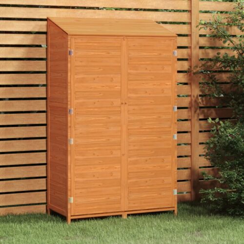 Garden Shed Brown 102x52x174.5cm Solid Wood Fir - Image 2