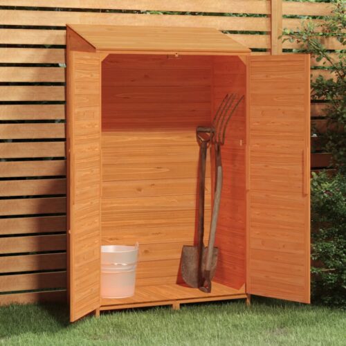Garden Shed Brown 102x52x174.5cm Solid Wood Fir - Image 3