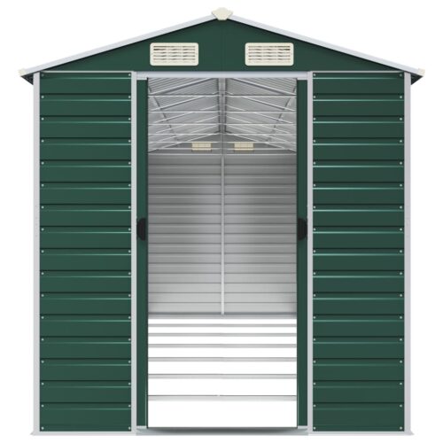 Garden Shed Outdoor Storage Tool Workshop Sheds Steel Green 191x640x198cm - Image 5