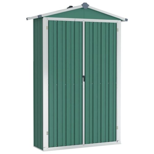 Garden Shed Green 116x45x175cm Galvanised Steel