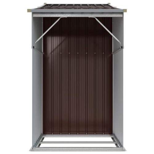 Garden Shed Brown 277x93x179cm Galvanised Steel - Image 5