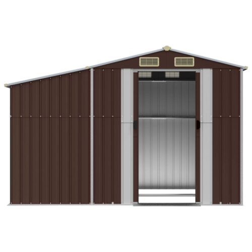 Garden Shed Brown 277x192.5x179cm Galvanised Steel - Image 5
