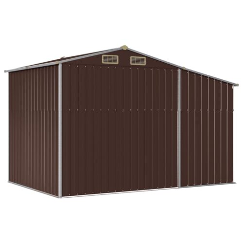 Garden Shed Brown 277x192.5x179cm Galvanised Steel - Image 7