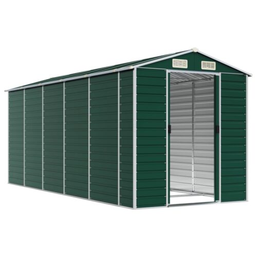 Garden Shed Green 191x470x198cm Galvanised Steel - Image 3