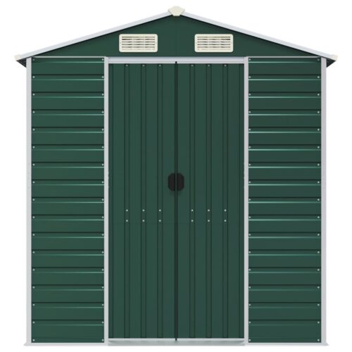 Garden Shed Green 191x470x198cm Galvanised Steel - Image 4
